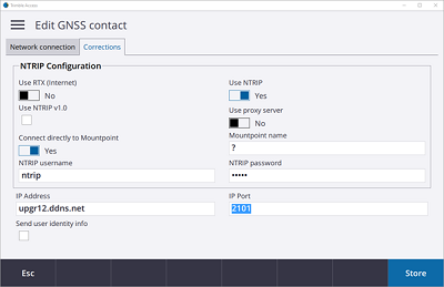 Trimble Access Edit GNSS Contact 2