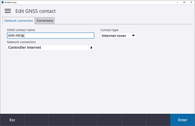 Trimble Access Edit GNSS Contact