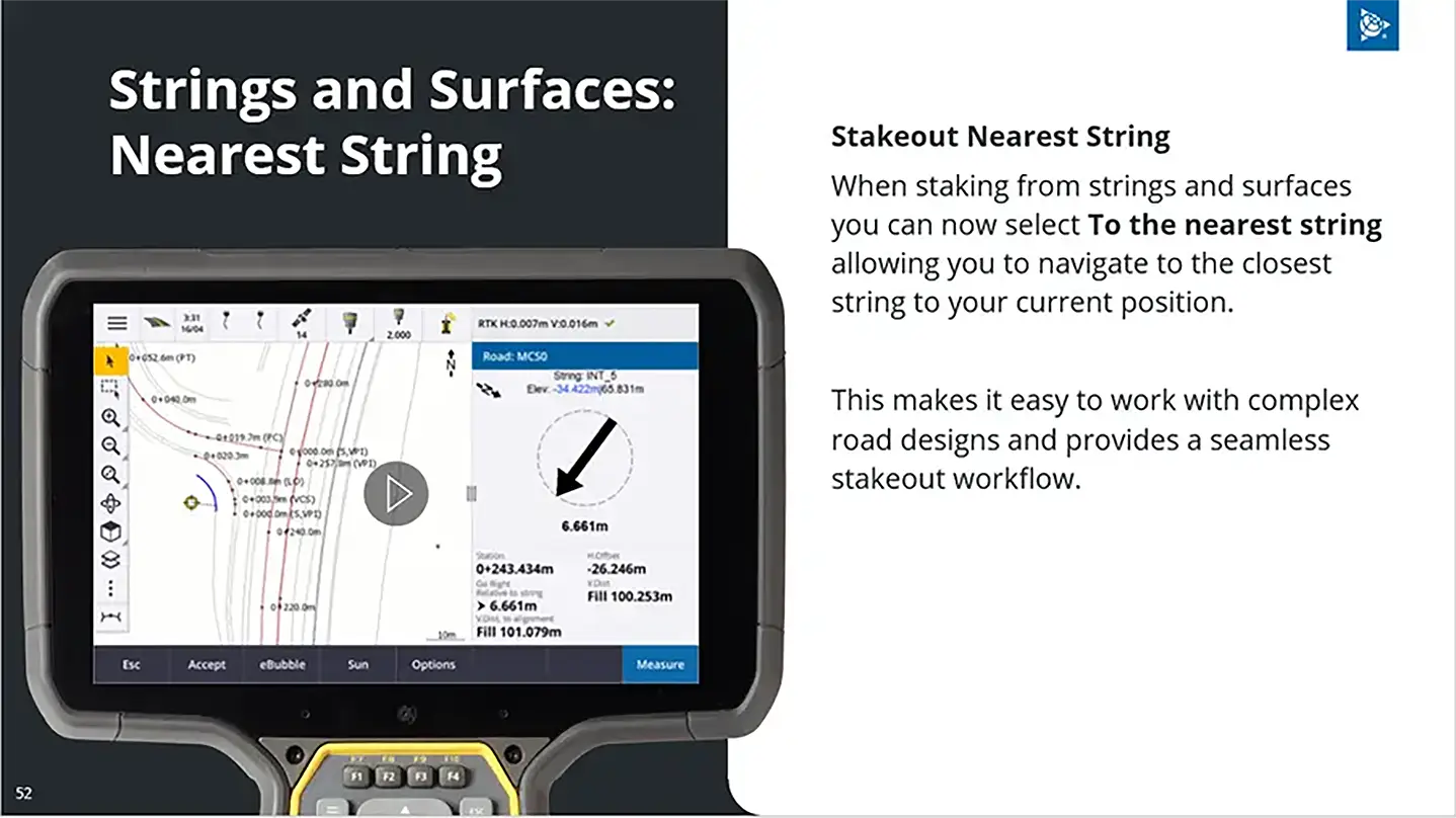 Trimble Access nearest string