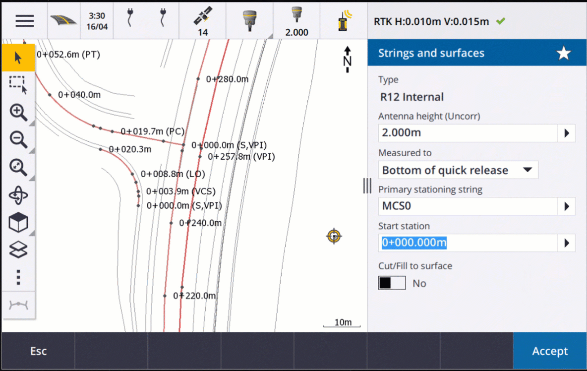 Trimble Access stakeout relative stations