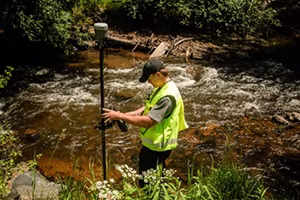Trimble TSC7 on a pole
